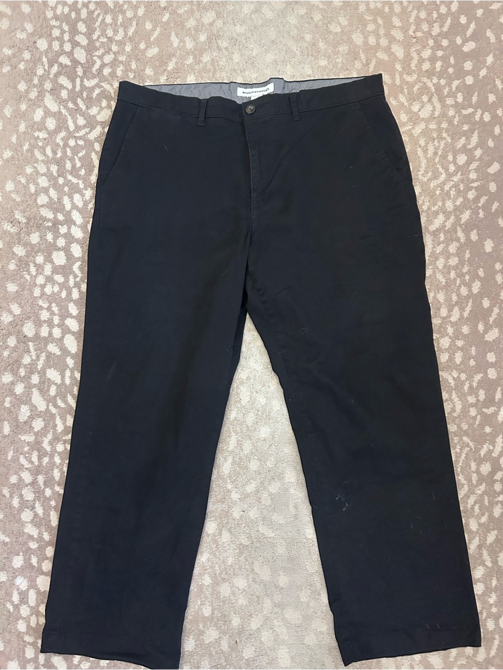 Amazon Essentials Black Chino Pants - Straight Leg